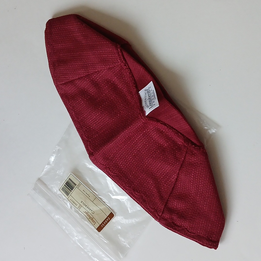 Longaberger Basket Liner Casserole Paprika Dark Red 2806427